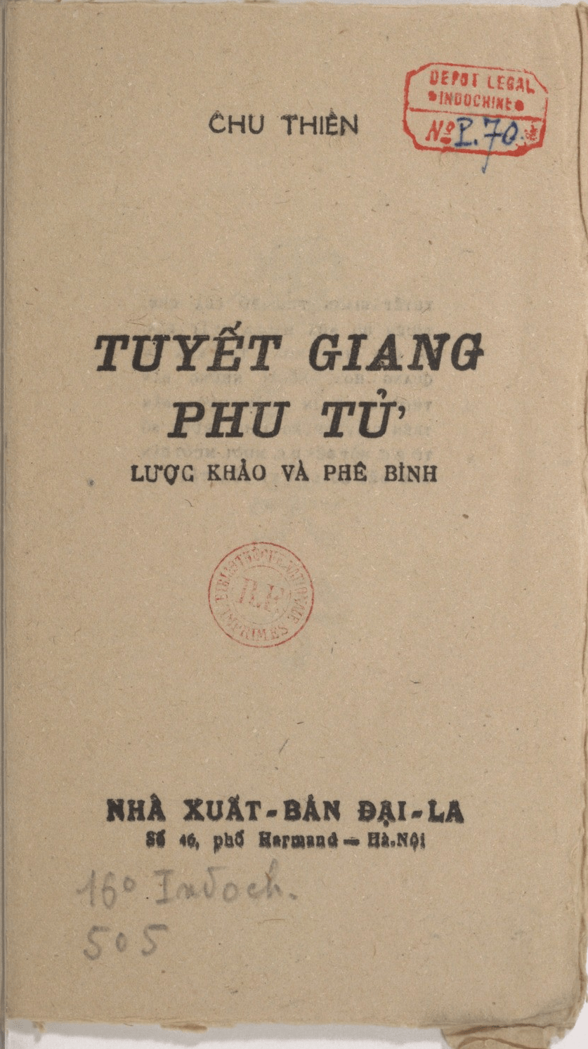 Tuyết Giang Phu Tử Lược Khảo Và Phê Bình